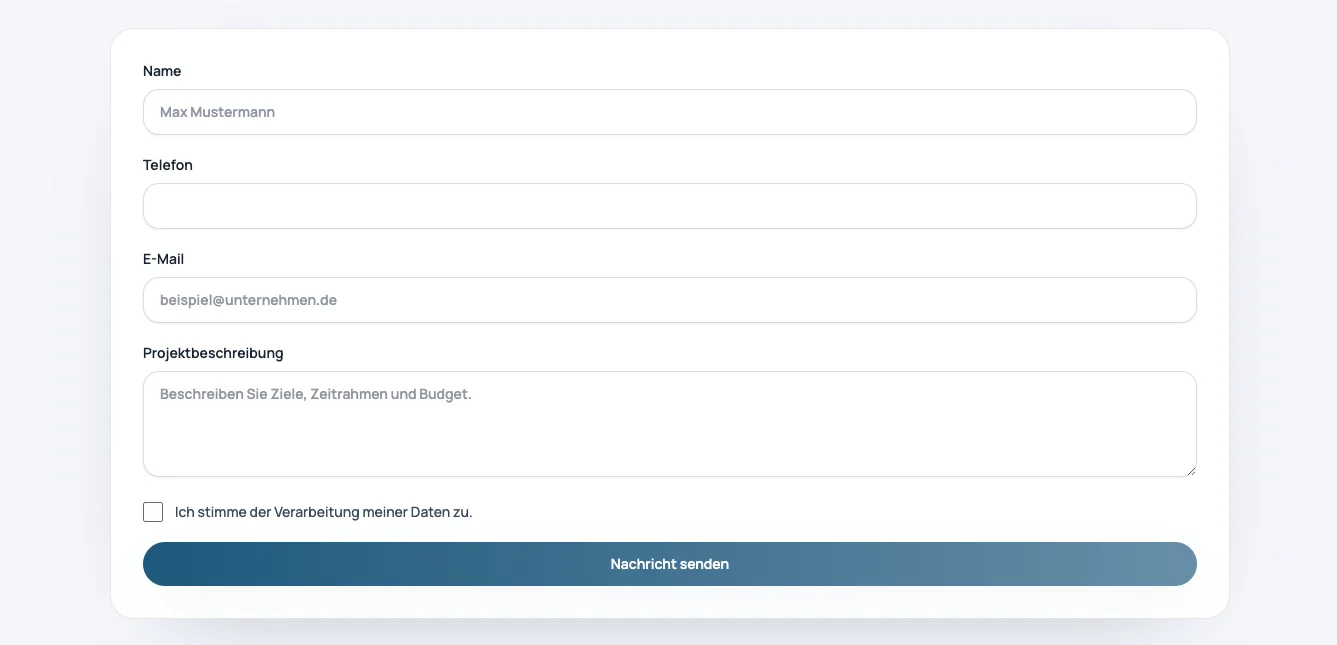 KH Bau – project interface