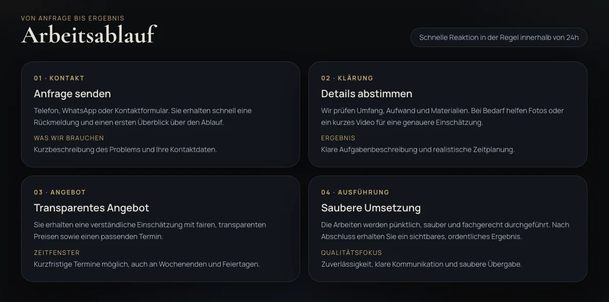 Kovalivskyi Hausmeister Service – project interface