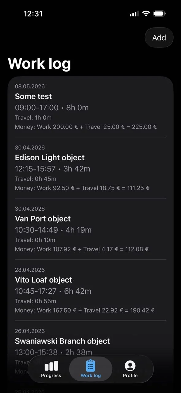 VBAU CRM – project interface