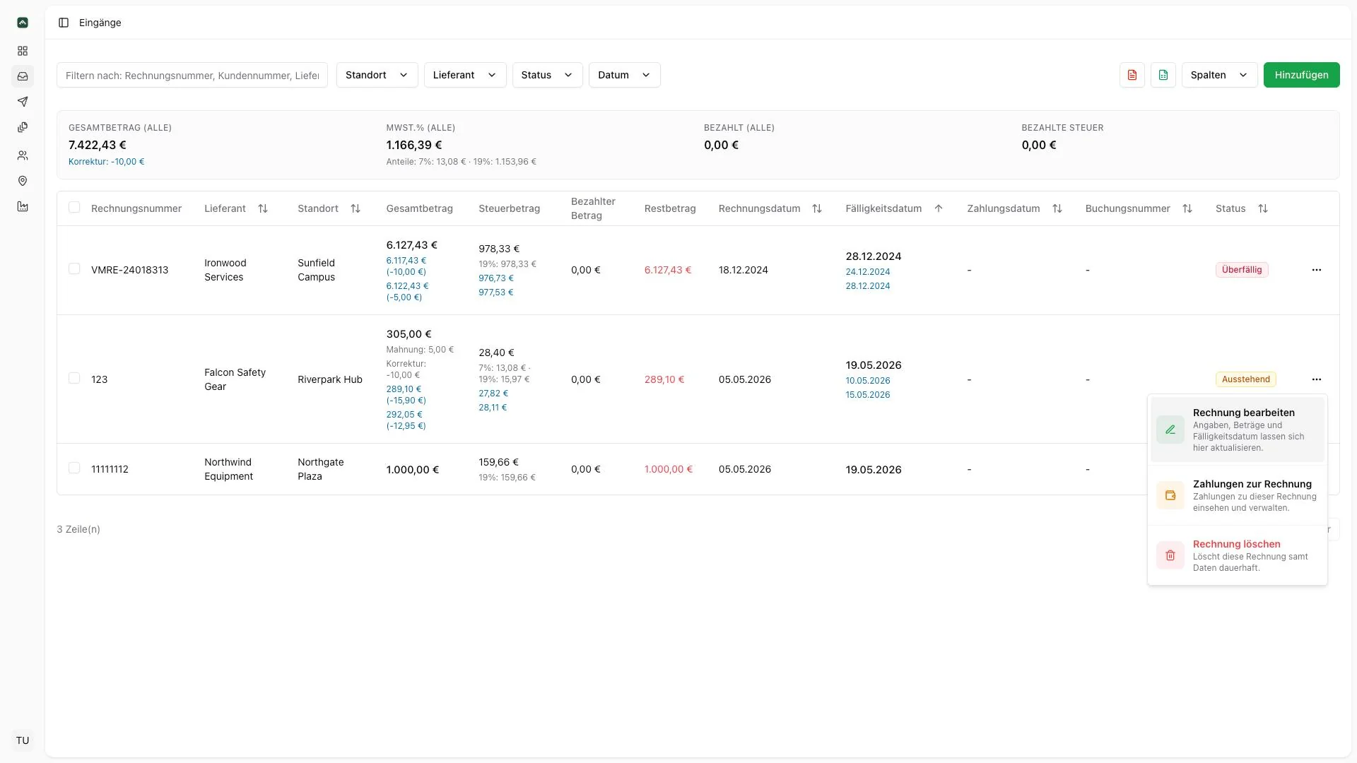 Vitta Wood CRM – project interface